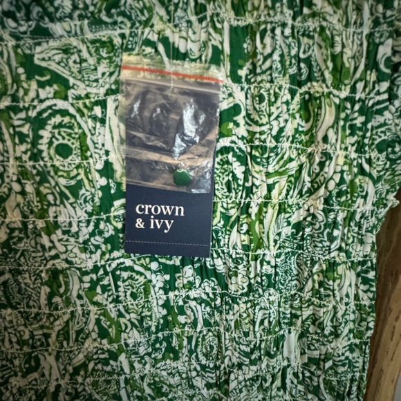 Crown & Ivy Green Paisley Dress - Picture 7 of 8